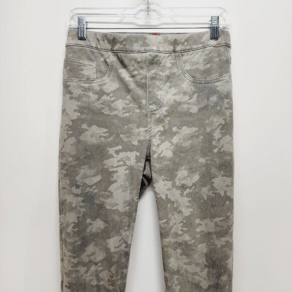 New Spanx Jean-ish Ankle Leggings Stone Wash Camo Pull On Stretch Medium Pants - Picture 9 of 11